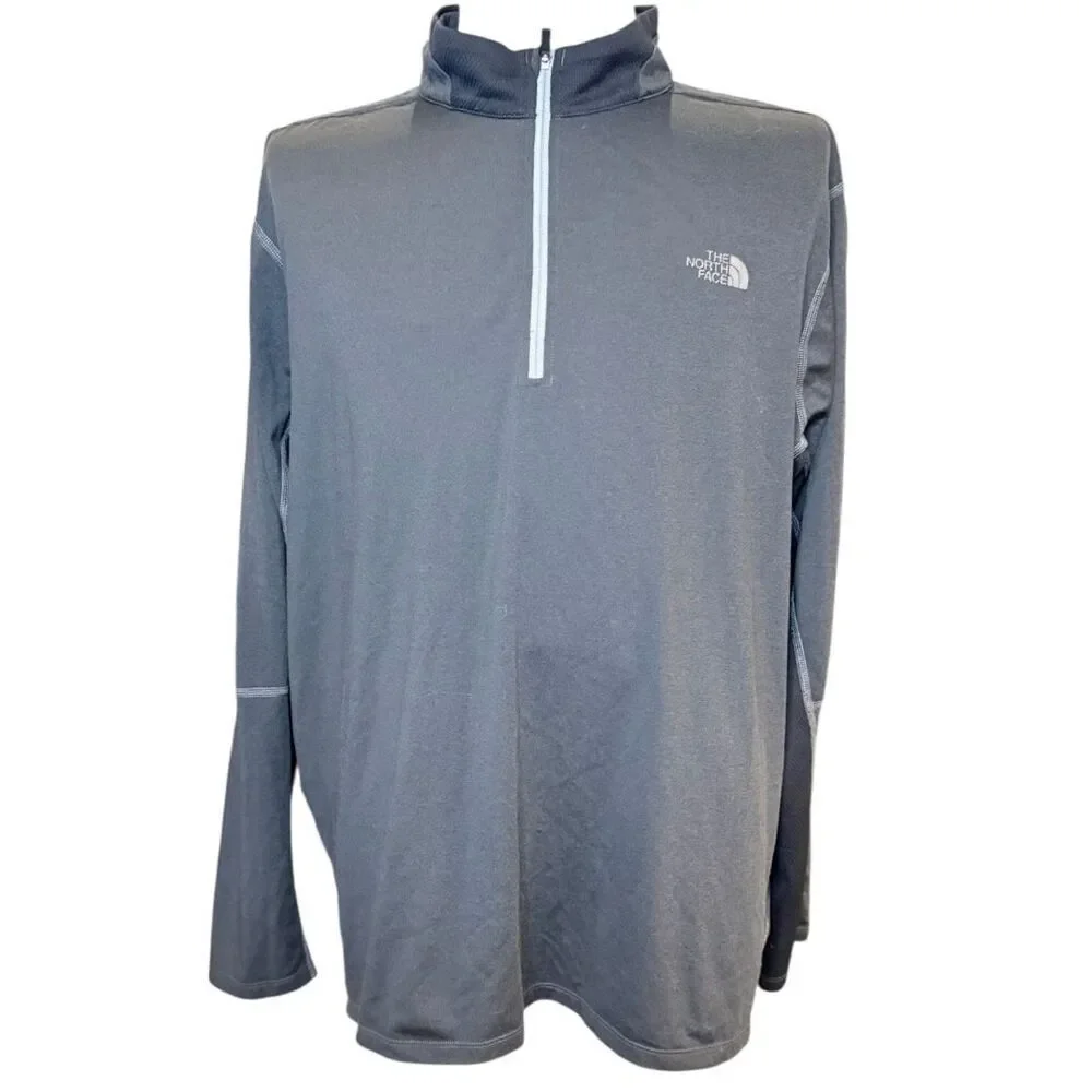 The North Face Men’s Quarter Zip Flash Dry XXL Gray Activewear Pullover